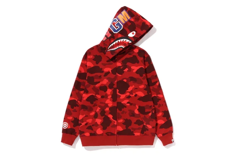 COLOR CAMO SHARK ZIP HOODIE