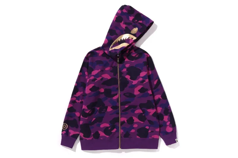 COLOR CAMO SHARK ZIP HOODIE