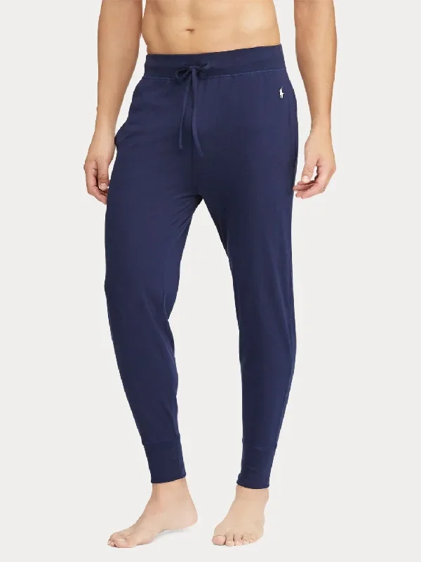 COTTON JERSEY SLEEP JOGGER Marine