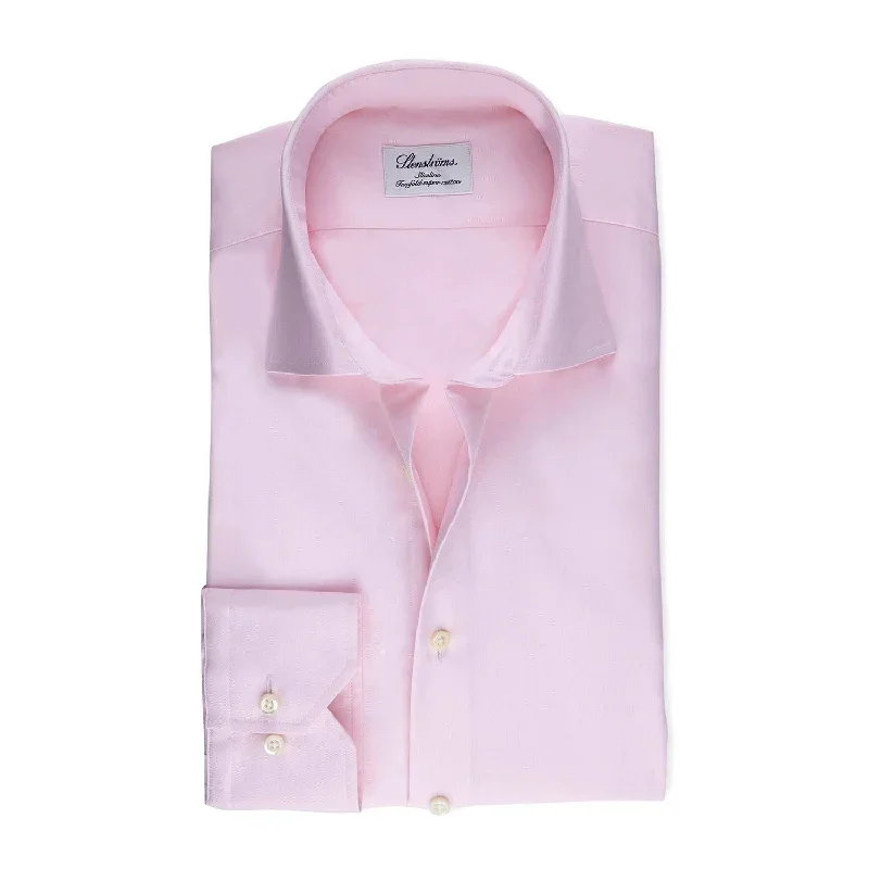 SLIMLINE PINK TWILL SKJORTE Rosa