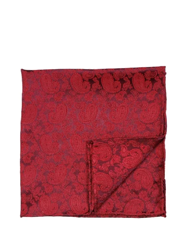 POCKET SQUARE PAISLEY Burgunder