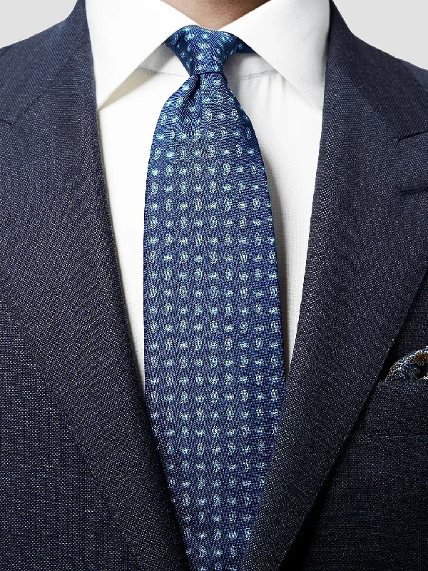 PAISLEY PRINT TIE Marine