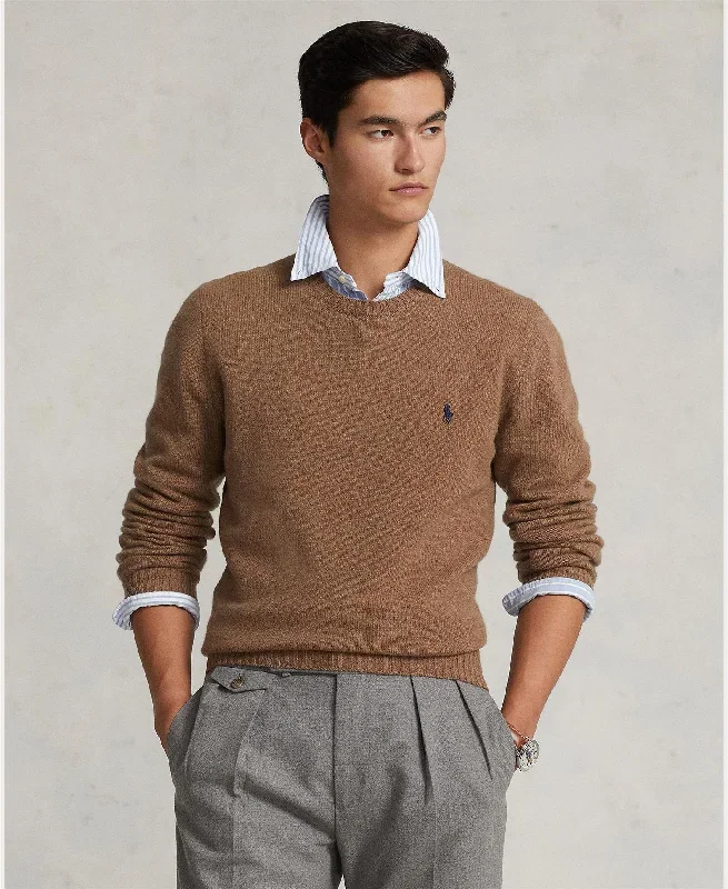 WOOL-CASHMERE CREWNECK GENSER Brun