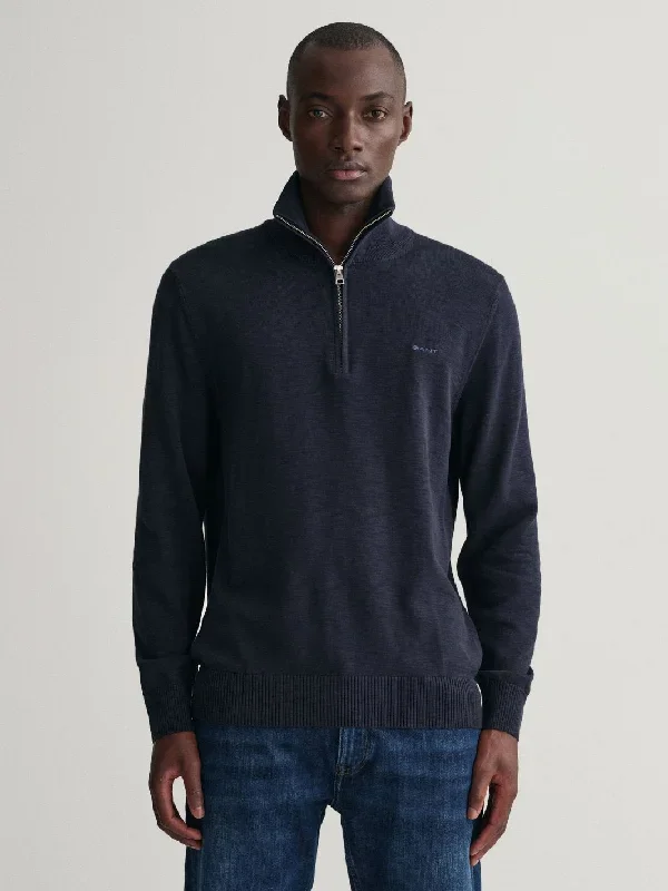 COTTON FLAMME HALFZIP Marine