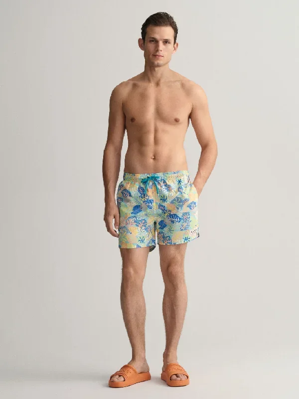 TROPICAL PRINT SWIM SHORTS Assortert