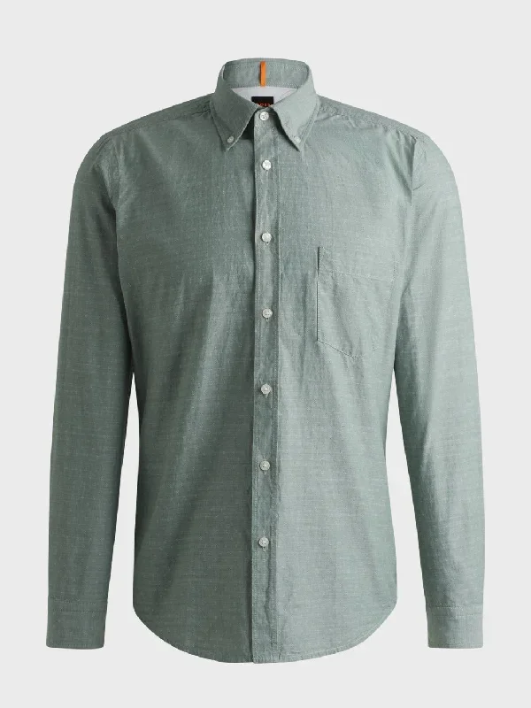 9788876-button-down-shirt-in-cotton-dobby-gronn