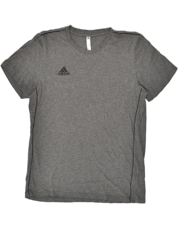 ADIDAS Mens T-Shirt Top Large Grey Cotton