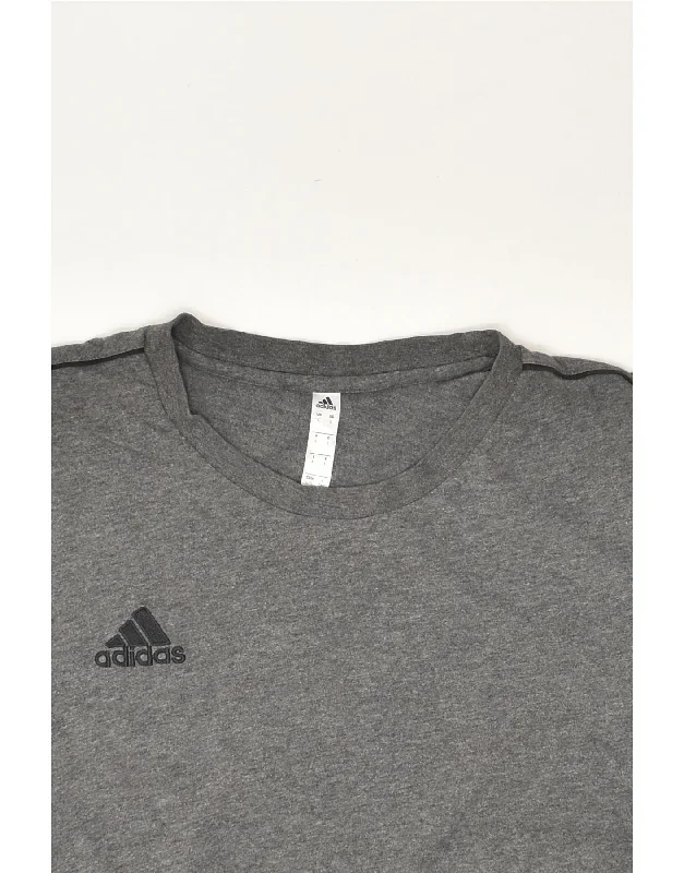 adidas-mens-t-shirt-top-large-grey-cotton