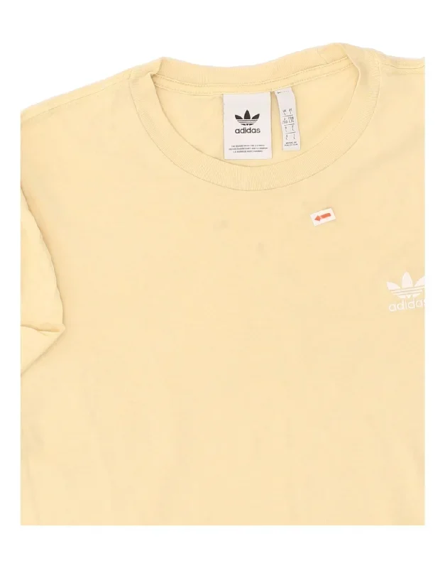 adidas-mens-t-shirt-top-large-yellow-cotton-1