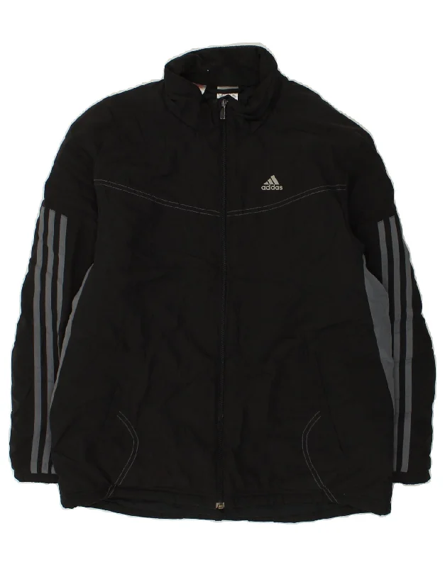 ADIDAS Mens Windbreaker Jacket UK 32/34 XS Black Polyester