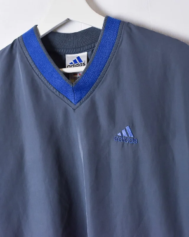 adidas-short-sleeved-pullover-windbreaker-jacket-medium-f1414