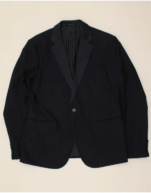 ARMANI COLLEZIONI Mens 2 Button Blazer Jacket UK 38 Medium Navy Blue