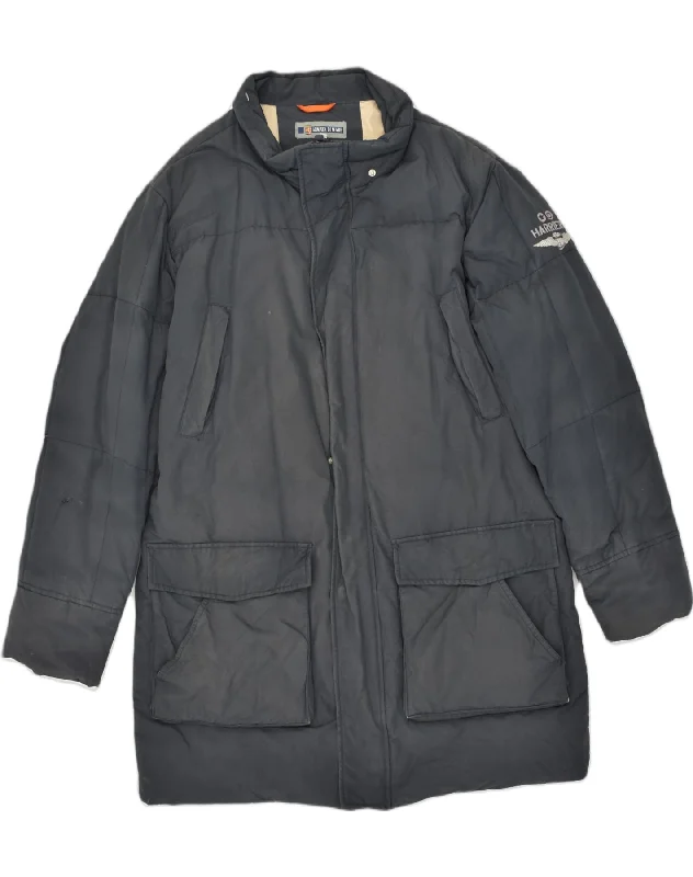 ARMATA DI MARE Mens Windbreaker Coat IT 54 2XL Black Polyester