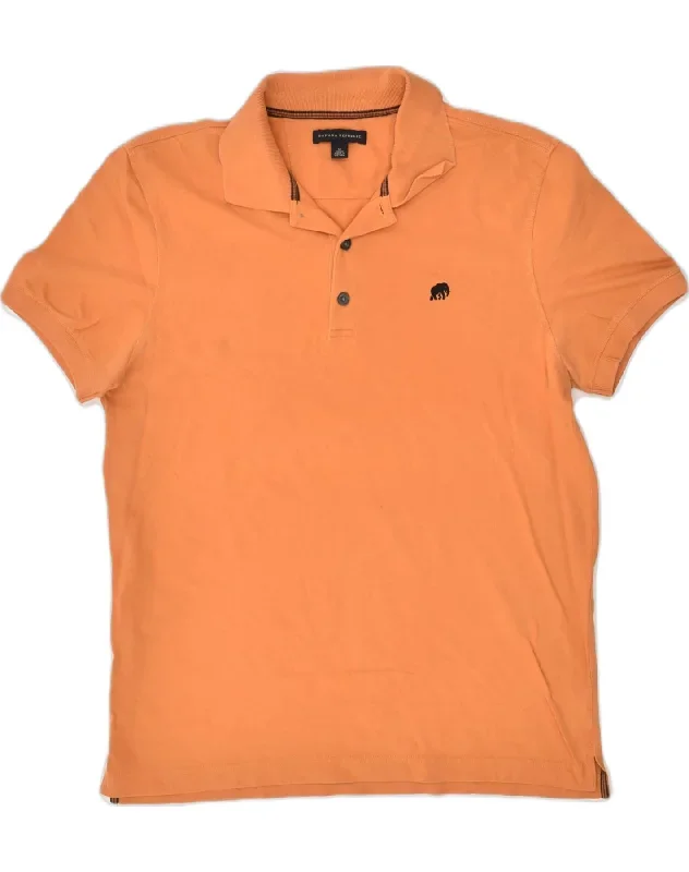 BANANA REPUBLIC Mens Polo Shirt Medium Orange Cotton