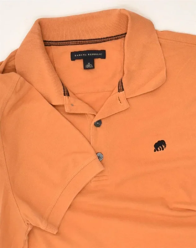 banana-republic-mens-polo-shirt-medium-orange-cotton