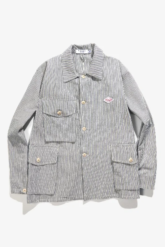 Blacksmith - Seersucker Chore Overshirt - Navy