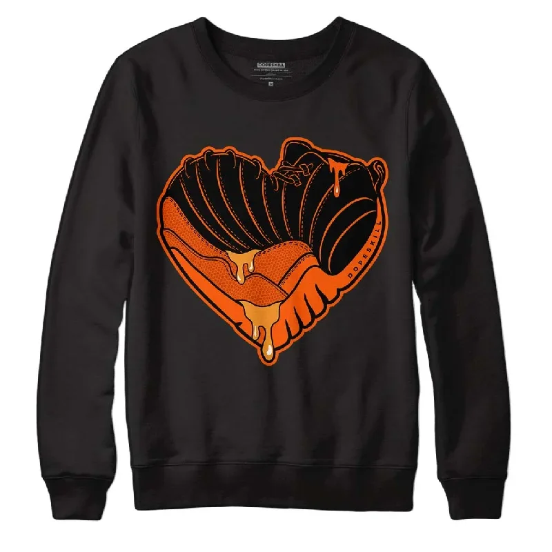 Brilliant Orange 12s DopeSkill Sweatshirt Heart AJ 12 Graphic