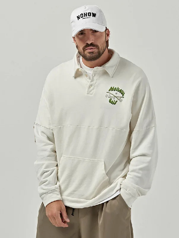 CADDY POLO SWEATSHIRT IN CREAM