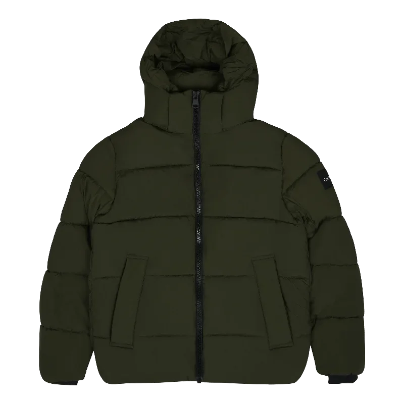 Crinkle Nylon Puffer Jacket