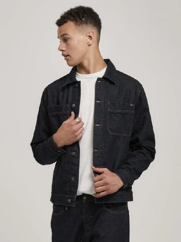 Canyon Oversized Denim Jacket - Raw Indigo