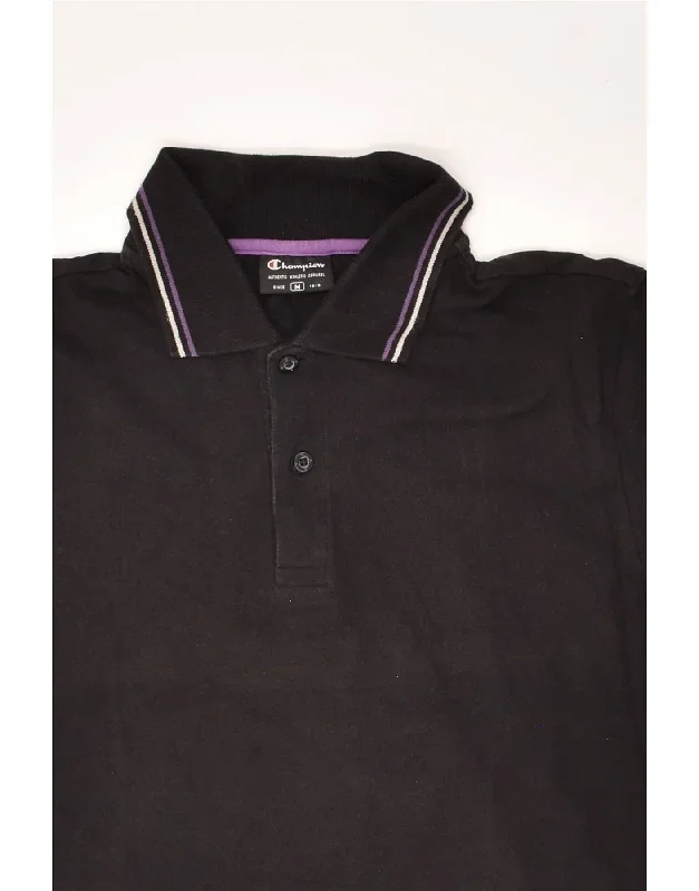 champion-mens-polo-shirt-medium-black-cotton-1