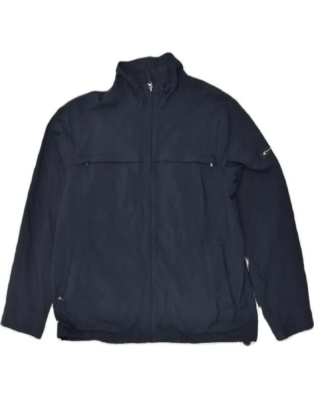 CHAMPION Mens Rain Jacket UK 40 Large Navy Blue Polyamide