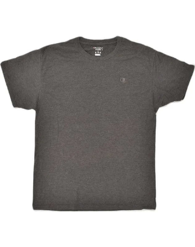 CHAMPION Mens T-Shirt Top Large Grey Cotton