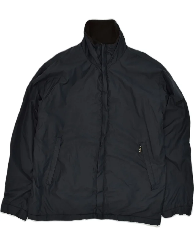 CHAMPION Mens Windbreaker Jacket UK 40 Large Navy Blue Polyamide