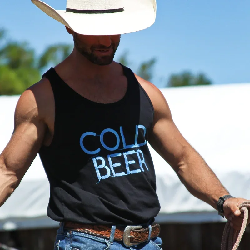 Cold Beer Neon Sign Tank Top