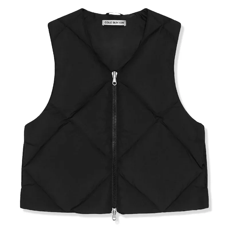 Cole Buxton Down Quilted Gilet Nylon Black Vest