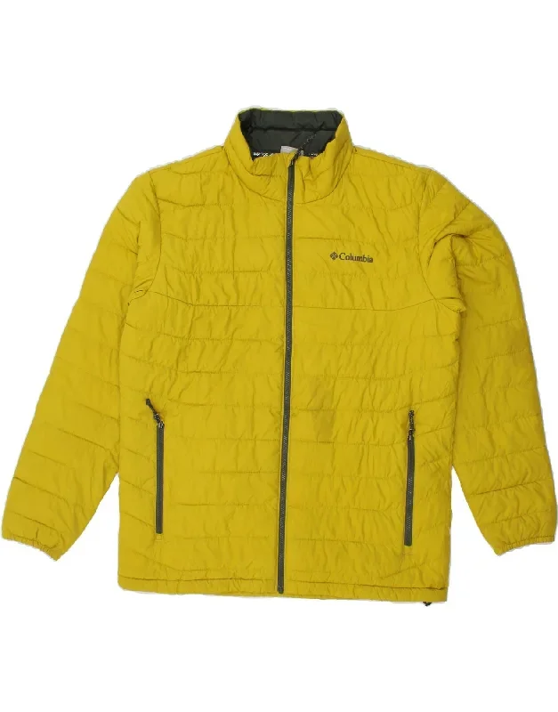 COLUMBIA Mens Padded Jacket UK 40 Large Yellow Polyester