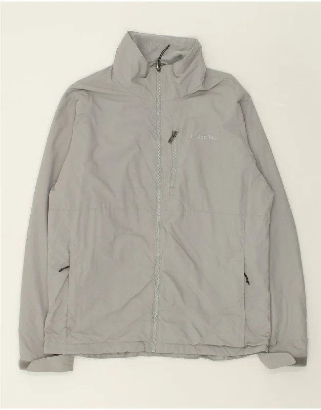 COLUMBIA Mens Windbreaker Jacket UK 38 Medium Grey Nylon