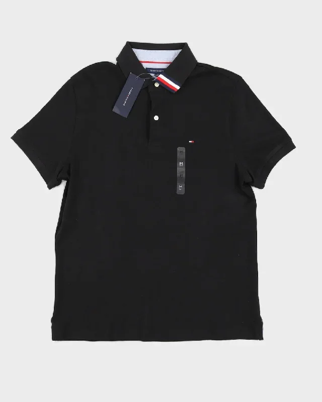 Deadstock Black Tommy Hilfiger Polo Shirt - M