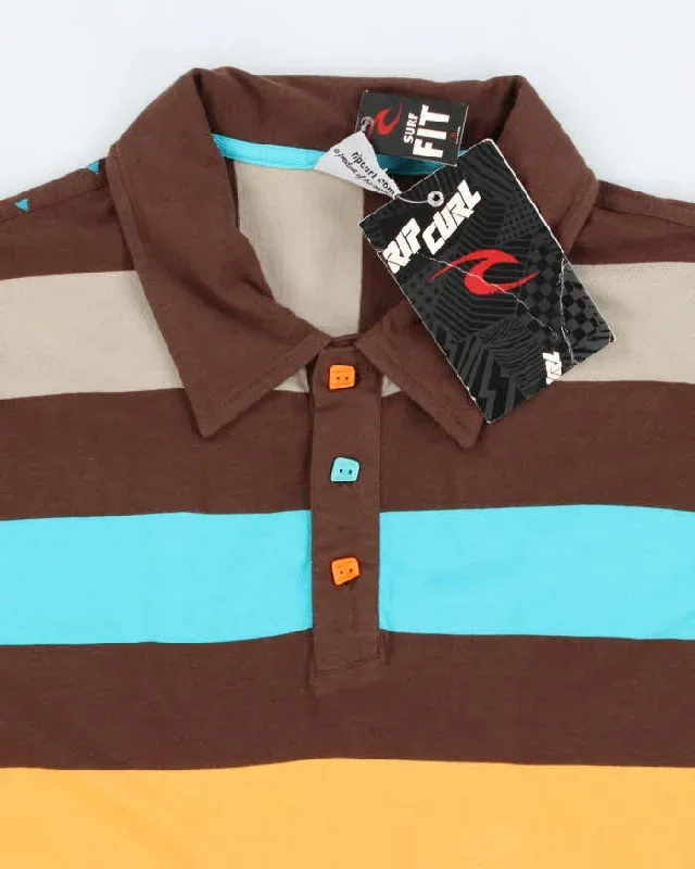 deadstock-mens-brown-striped-rip-curl-shirt-m