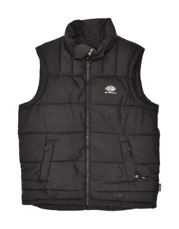 DICKIES Mens Padded Gilet UK 38 Medium Black