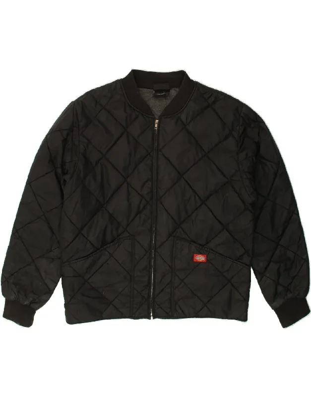 DICKIES Mens Quilted Jacket UK 42 XL Black Nylon