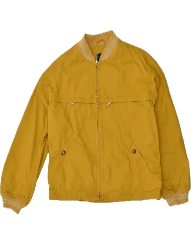 DOLOMITE Mens Bomber Jacket UK 42 XL Yellow Cotton