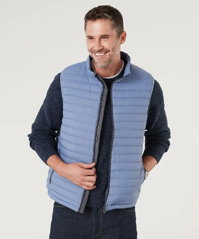 Down Puffer Vest - Light Denim