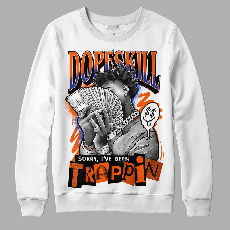 Dunk Low Futura Orange Blaze DopeSkill Sweatshirt Sorry I've Been Trappin Graphic