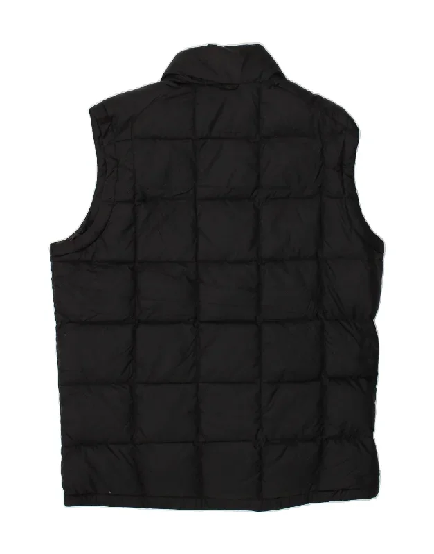 eddie-bauer-mens-tall-padded-gilet-uk-40-large-black-polyester