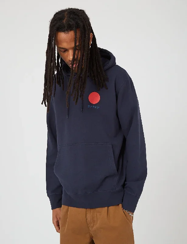 Edwin Japanese Sun Hooded Sweat - Navy Blazer