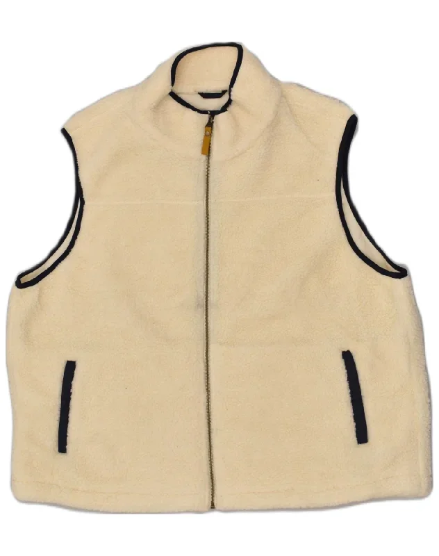 FAT FACE Mens Fleece Gilet UK 42 XL Beige