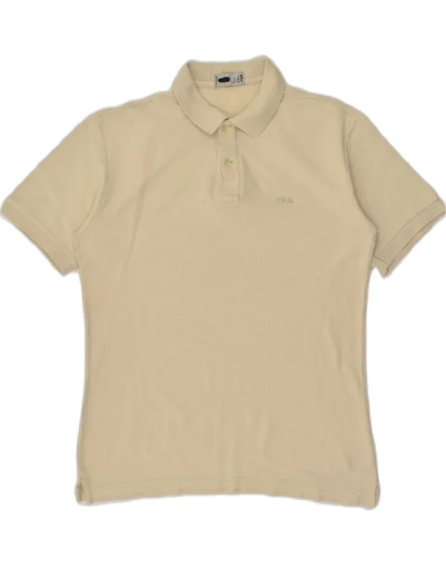 FILA Mens Polo Shirt IT 48 Small Beige