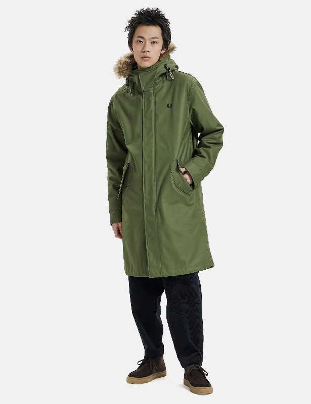 Fred Perry Zip-in Liner Parka - Parka Green