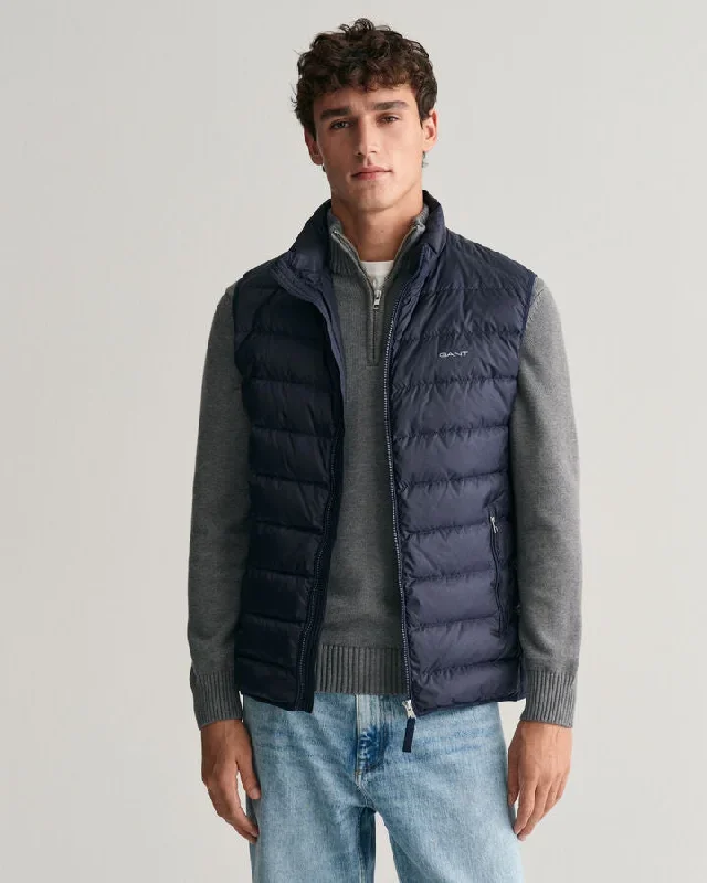 Gant 343190 Mens Light Down Gilet Navy