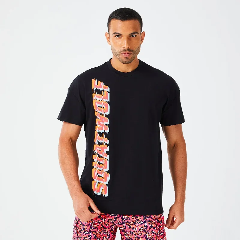 Glitch Oversized Tee - Black