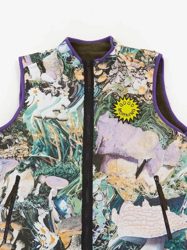 good-morning-tapes-reversible-polar-fleece-zip-thru-vest-moss-shrooms