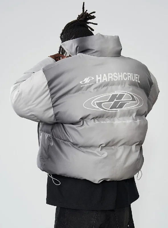 HARSH and CRUEL Silver-Tone Puffer Jacket