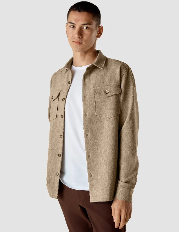 Heavy Edition Overshirt Khaki Melange