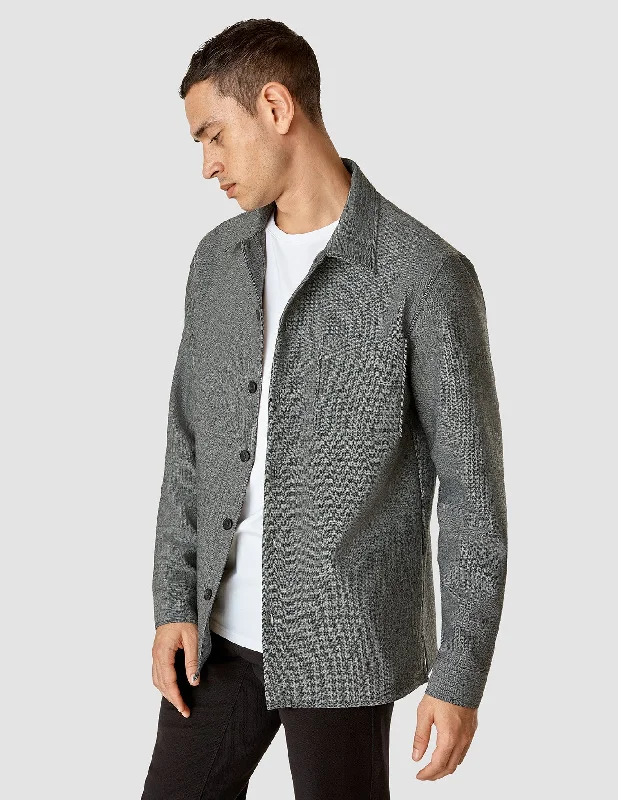 Heavy Edition Transitional Overshirt Grey Herringbone